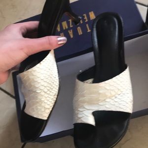 All leather Stuart weitzman comfy shoes